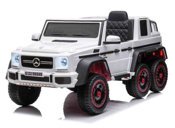 Premium elektriline lasteauto Mercedes-Benz G63 6x6, 210W, 12V 10Ah, valge