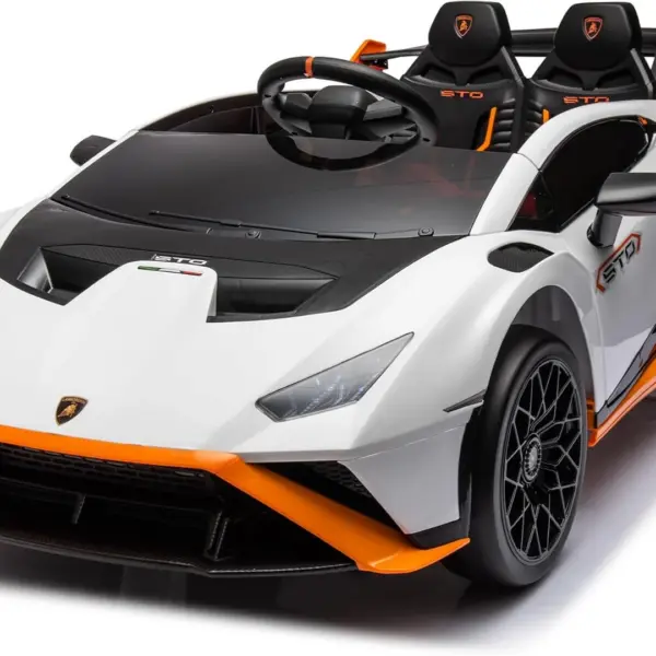 Elektriline lasteauto Lamborghini Huracan STO, 12V 80W, Premium, valge