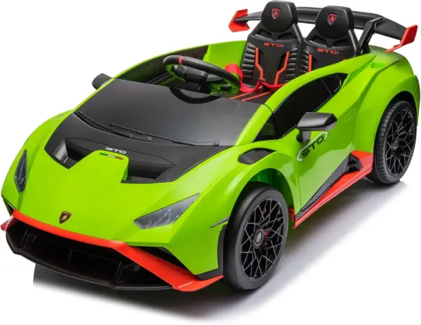Elektriline lasteauto Lamborghini Huracan STO, 12V 80W, Premium, roheline
