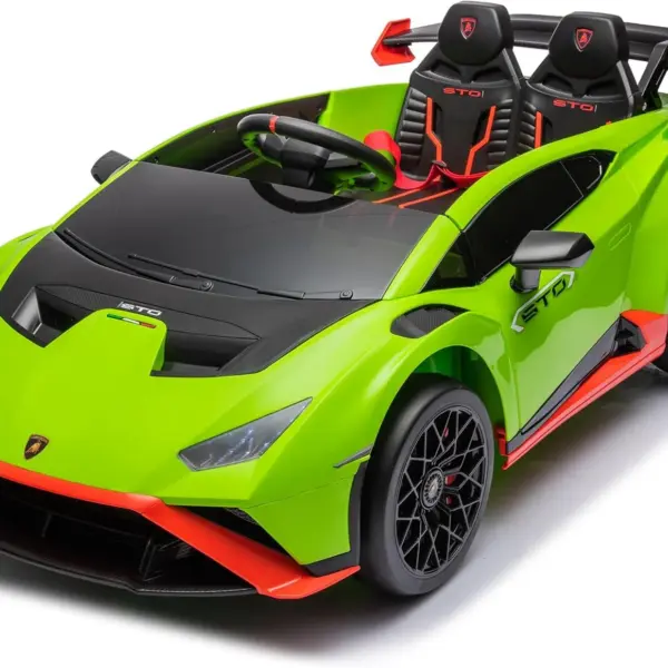 Elektriline lasteauto Lamborghini Huracan STO, 12V 80W, Premium, roheline