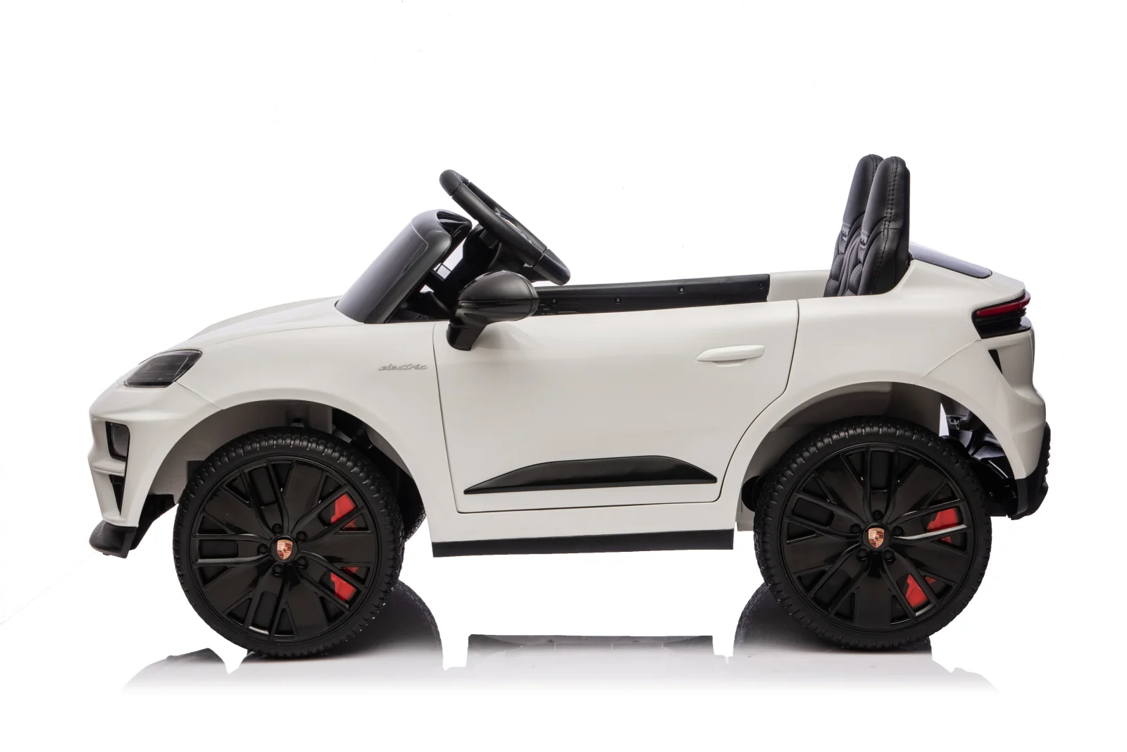 Porsche Macan elektriline lasteauto, 140W, 12V, EVA-rattad, ökonahkne iste, Premium, valge - Pilt 3