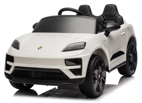 Porsche Macan elektriline lasteauto, 140W, 12V, EVA-rattad, ökonahkne iste, Premium, valge