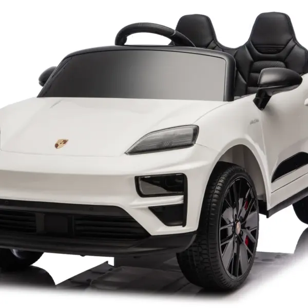 Porsche Macan elektriline lasteauto, 140W, 12V, EVA-rattad, ökonahkne iste, Premium, valge