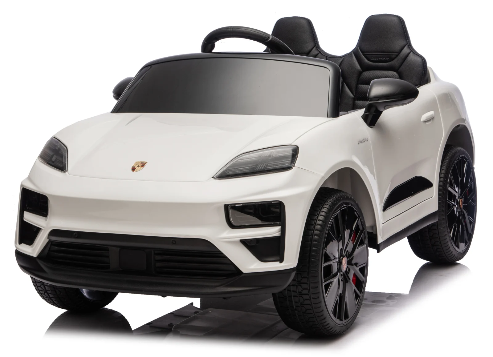 Porsche Macan elektriline lasteauto, 140W, 12V, EVA-rattad, ökonahkne iste, Premium, valge