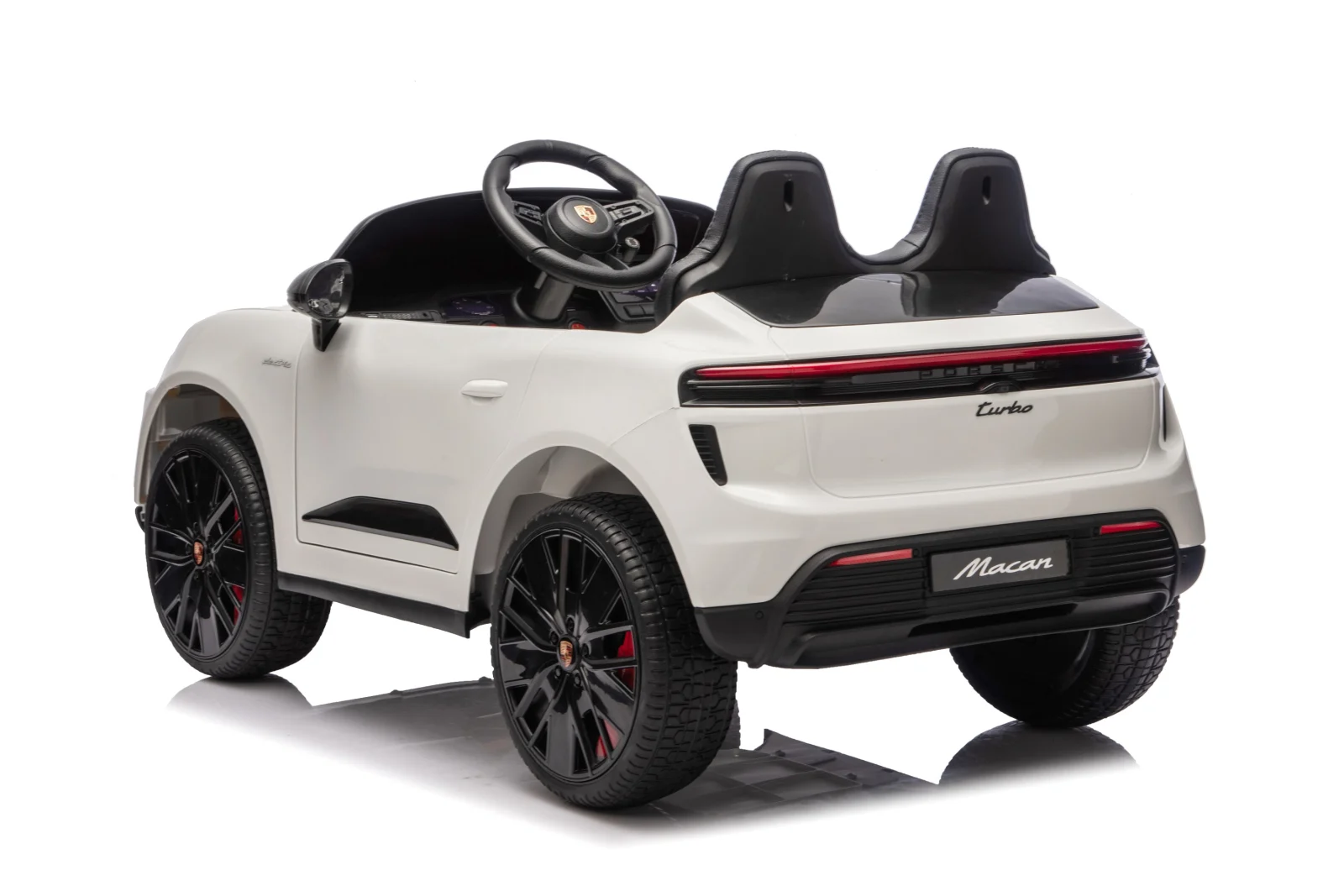 Porsche Macan elektriline lasteauto, 140W, 12V, EVA-rattad, ökonahkne iste, Premium, valge - Pilt 5