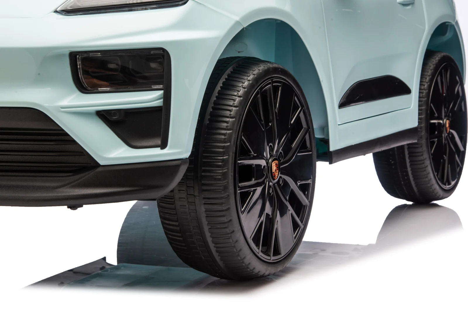 Porsche Macan elektriline lasteauto, 140W, 12V, EVA-rattad, ökonahkne iste, Premium, sinine - Pilt 4
