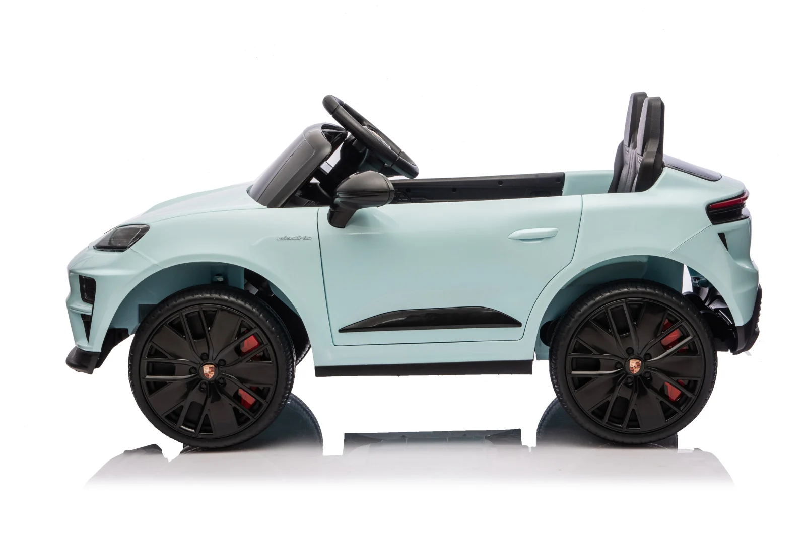 Porsche Macan elektriline lasteauto, 140W, 12V, EVA-rattad, ökonahkne iste, Premium, sinine - Pilt 2