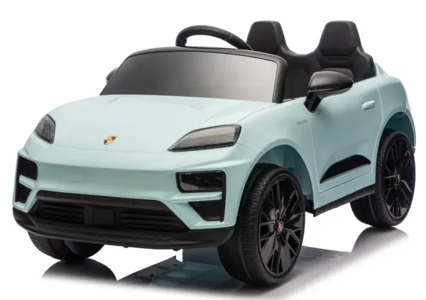 Porsche Macan elektriline lasteauto, 140W, 12V, EVA-rattad, ökonahkne iste, Premium, sinine