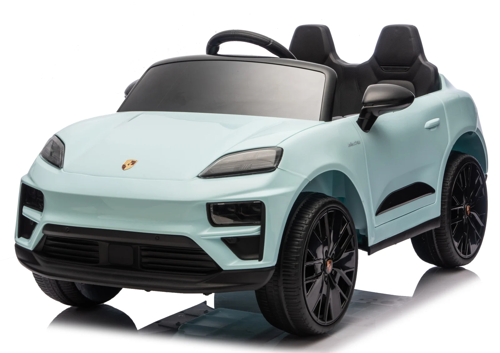 Porsche Macan elektriline lasteauto, 140W, 12V, EVA-rattad, ökonahkne iste, Premium, sinine