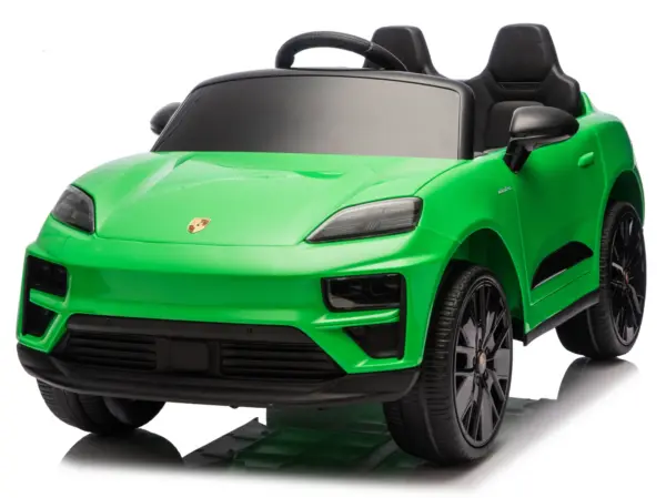 Porsche Macan elektriline lasteauto, 140W, 12V, EVA-rattad, ökonahkne iste, Premium, roheline