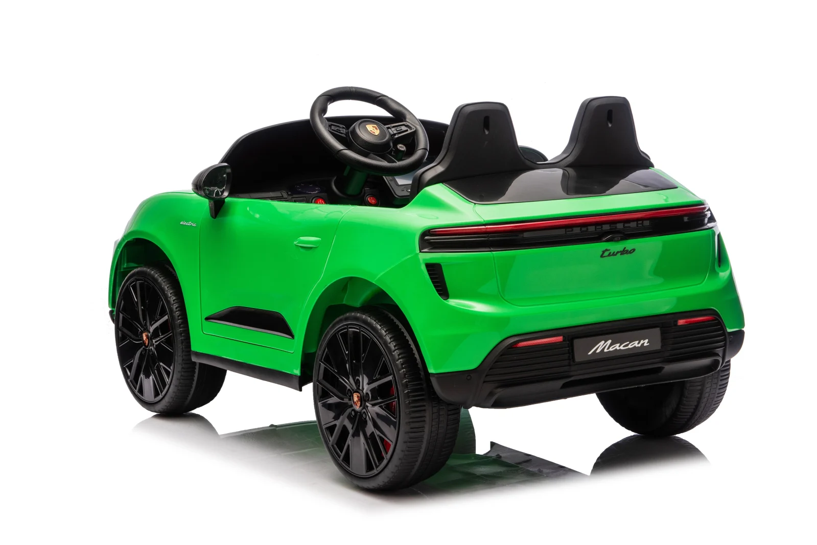 Porsche Macan elektriline lasteauto, 140W, 12V, EVA-rattad, ökonahkne iste, Premium, roheline - Pilt 2