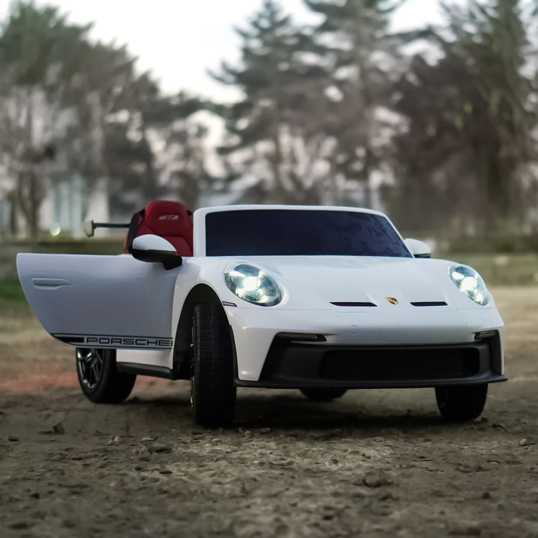 Elektriline lasteauto Porsche 911 GT3 Premium 320W 24V 14Ah, 2-kohaline, valge - Pilt 5