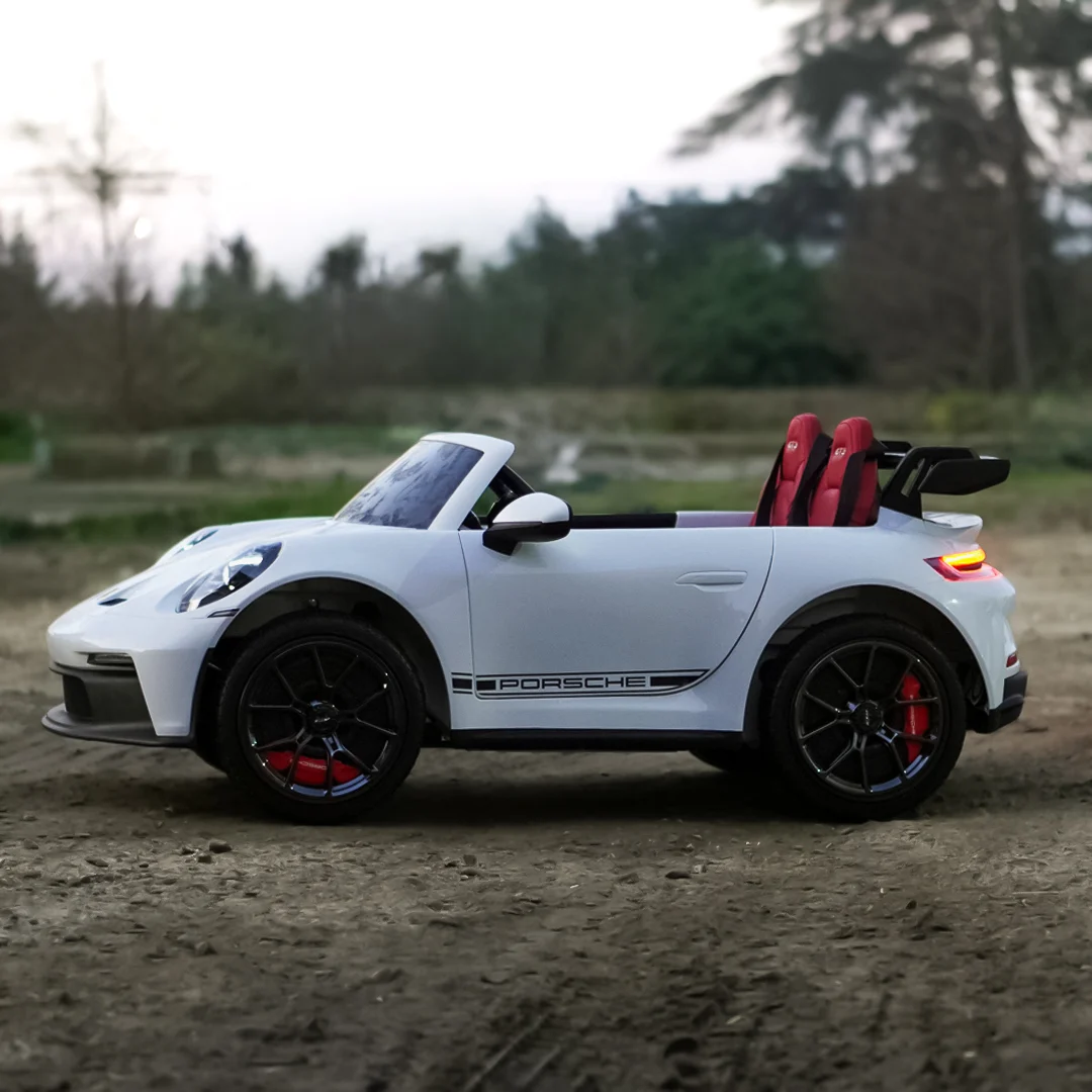 Elektriline lasteauto Porsche 911 GT3 Premium 320W 24V 14Ah, 2-kohaline, valge - Pilt 4