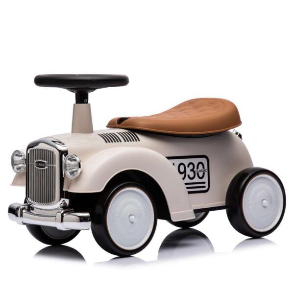 Lasteauto Retro Baby Car, EVA rattad, valge