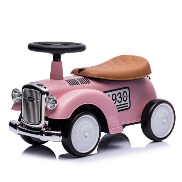 Lasteauto Retro Baby Car, EVA rattad, roosa