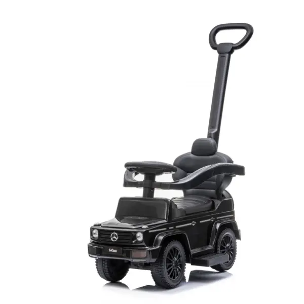 2-ühes lasteauto ja jalgadeta jooksuratas, litsentseeritud, Mercedes G350d, päikesevisiiriga, must
