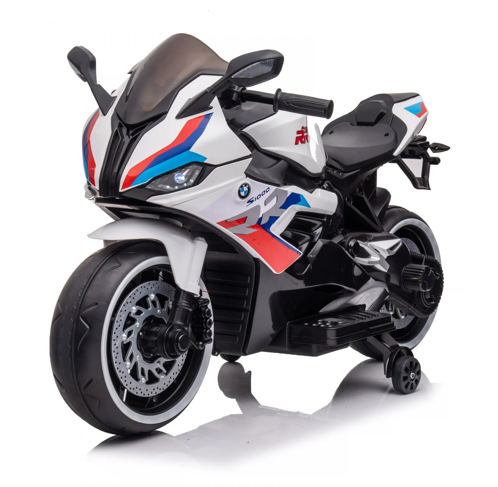 Laste elektriline mootorratas B919, bluetooth, 90W, 12V aku, valge
