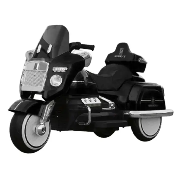Elektriline lastemootorratas Chopper Royce, 12V 80W, kaugjuhtimispuldi ja Bluetoothiga, must