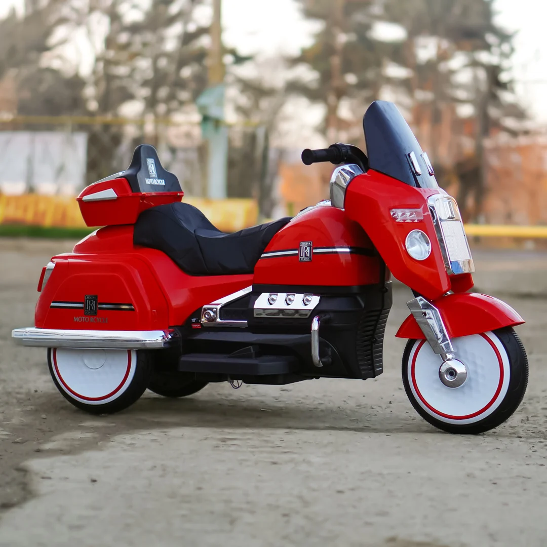 Elektriline lastemootorratas Chopper Royce, 12V 80W, kaugjuhtimispuldi ja Bluetoothiga, punane - Pilt 3