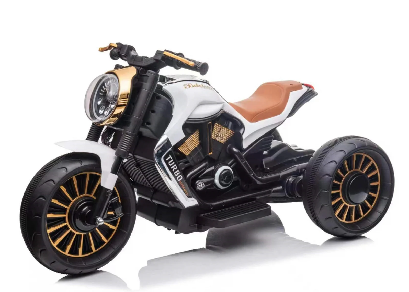 Elektriline laste mootorratas 3 rattaga, mudel SuperMoto, 70W, 12V, polsterdatud iste