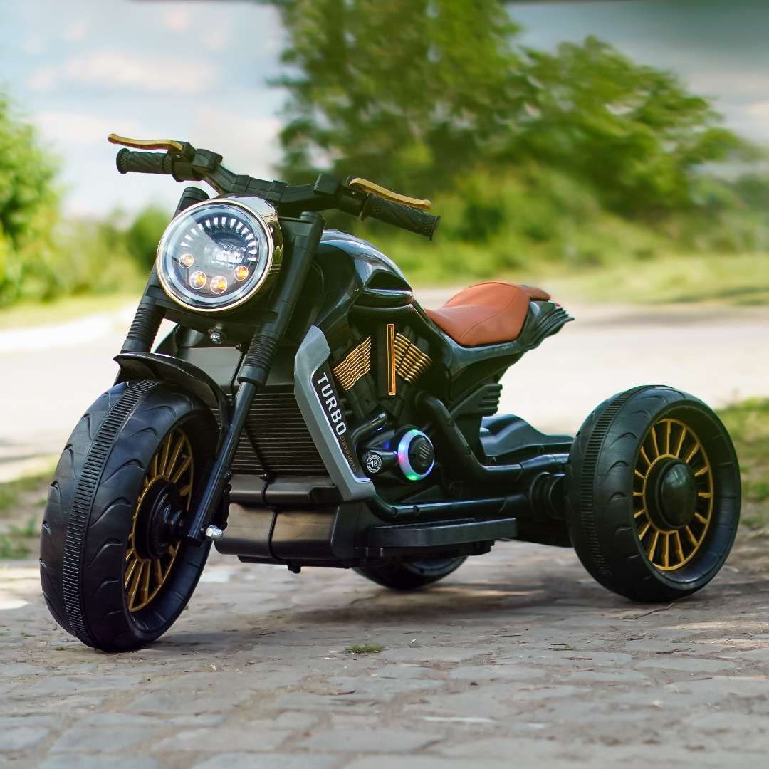 Elektriline lastemotorratas SuperMoto, 70W, 12V, polstriga iste, bluetooth, must - Pilt 2