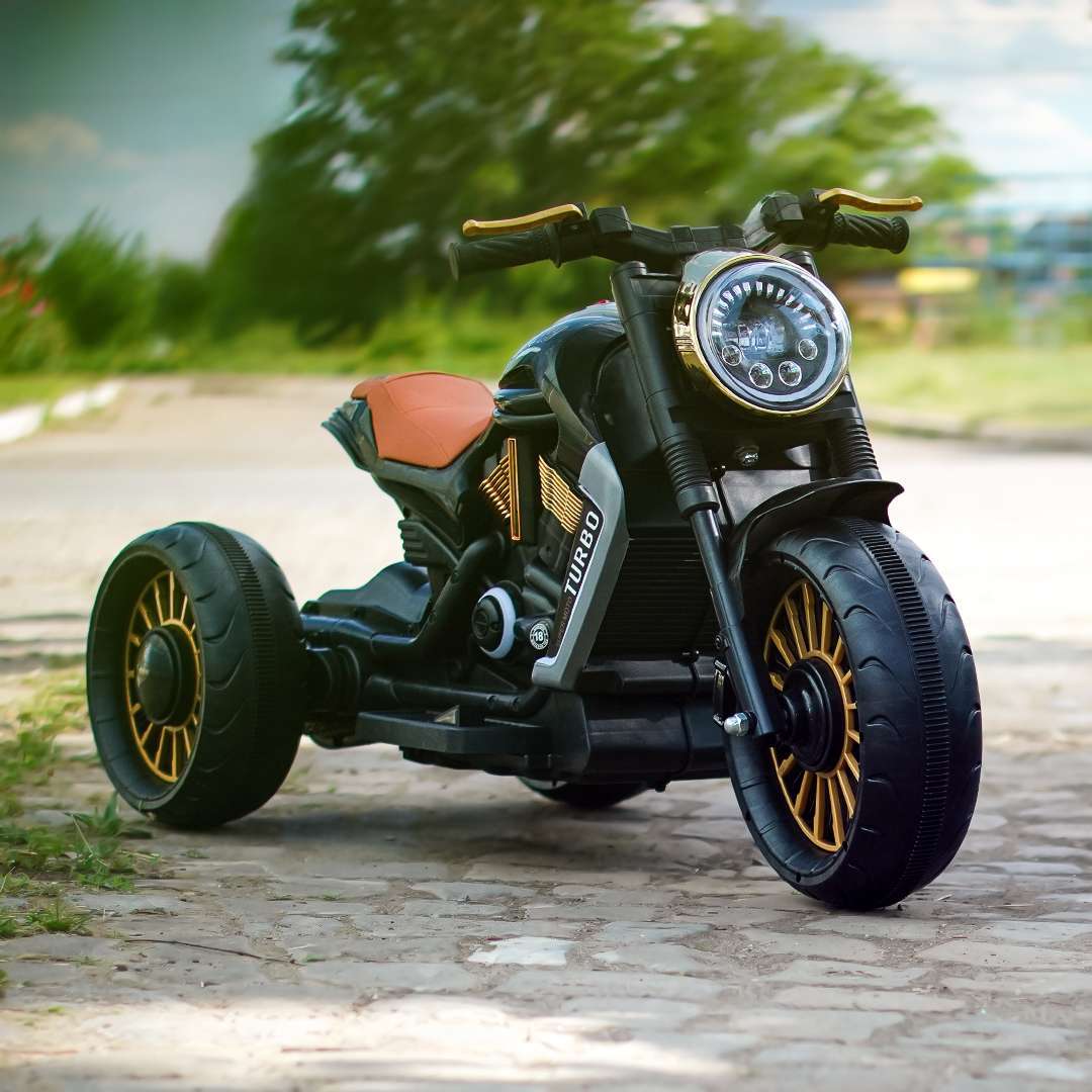 Elektriline lastemotorratas SuperMoto, 70W, 12V, polstriga iste, bluetooth, must - Pilt 4