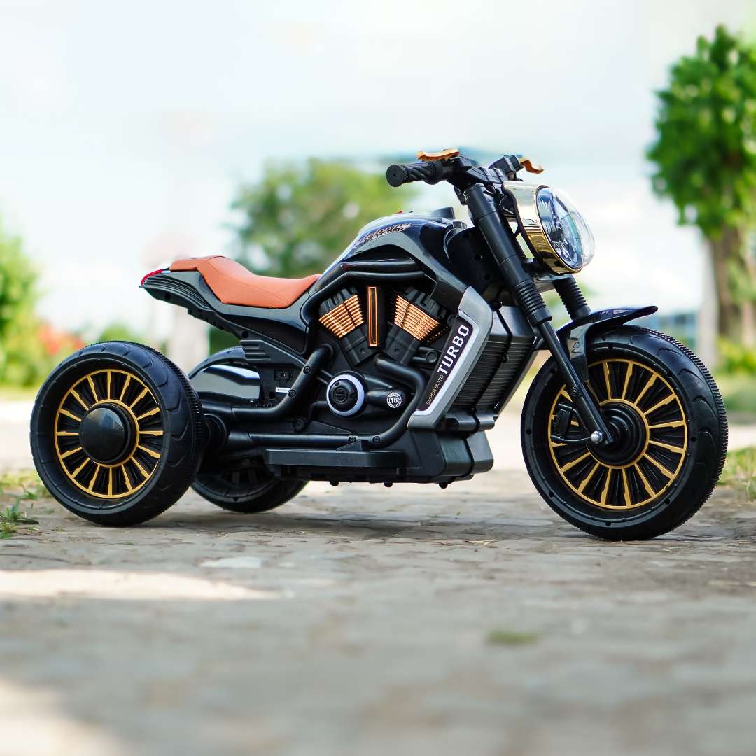 Elektriline lastemotorratas SuperMoto, 70W, 12V, polstriga iste, bluetooth, must - Pilt 5