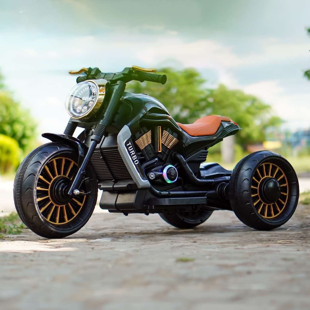 Elektriline lastemotorratas SuperMoto, 70W, 12V, polstriga iste, bluetooth, must - Pilt 3