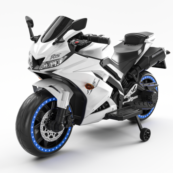 Elektriline lastemotorratas SuperBike TR15, PREMIUM, valge
