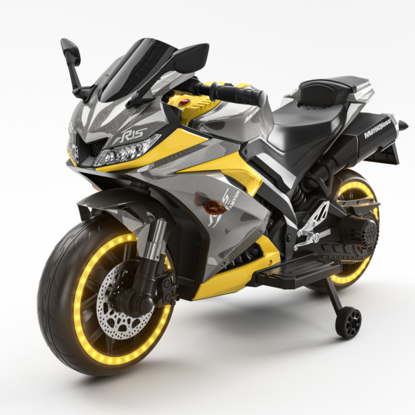 Elektriline lastemotorratas SuperBike TR15, PREMIUM, kollane
