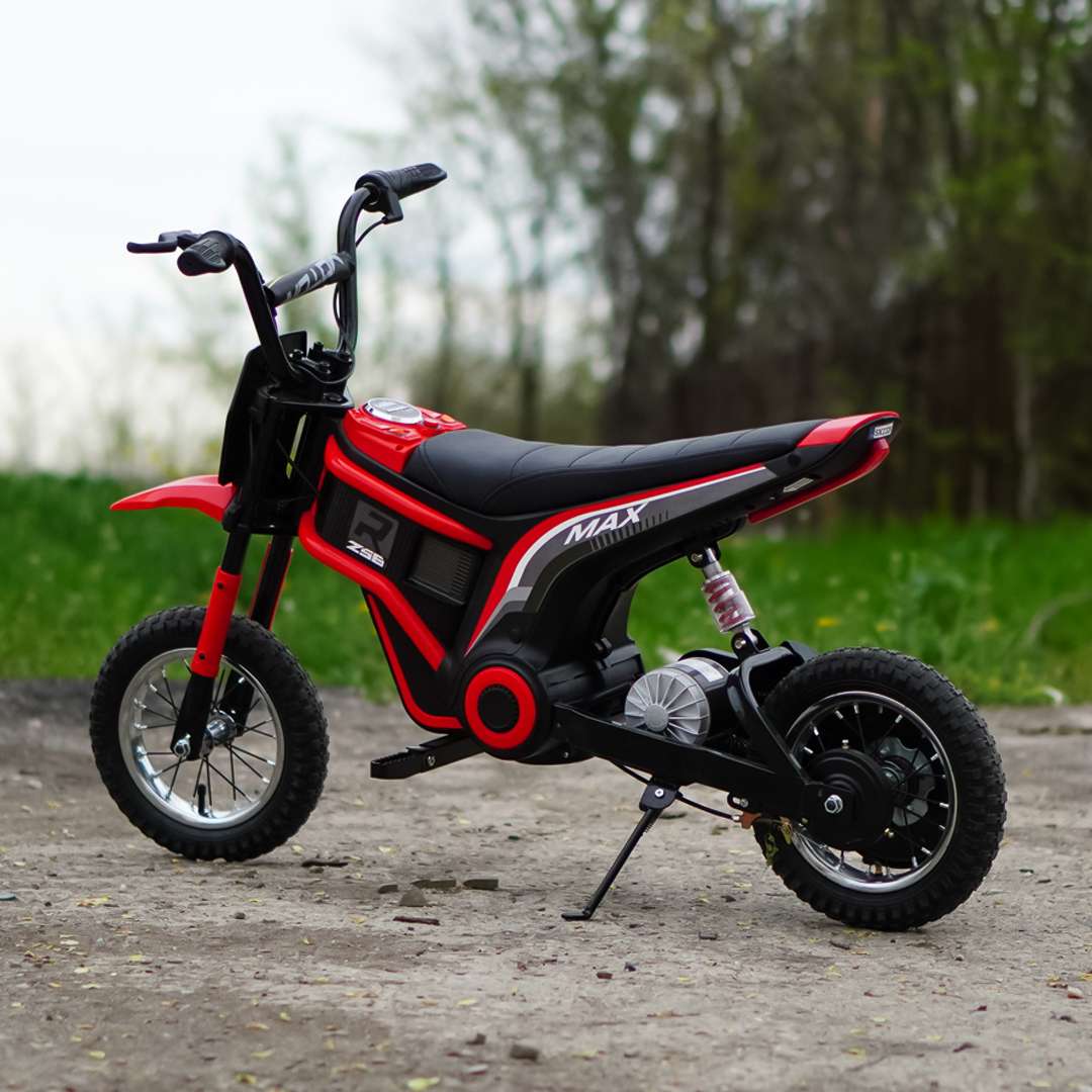 Elektriline laste mootorratas, enduro tüüpi, vanuses 5-10 aastat, 350W, 24V, punane - Pilt 5