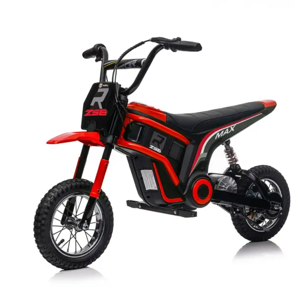 Elektriline laste mootorratas, enduro tüüpi, vanuses 5-10 aastat, 350W, 24V, punane