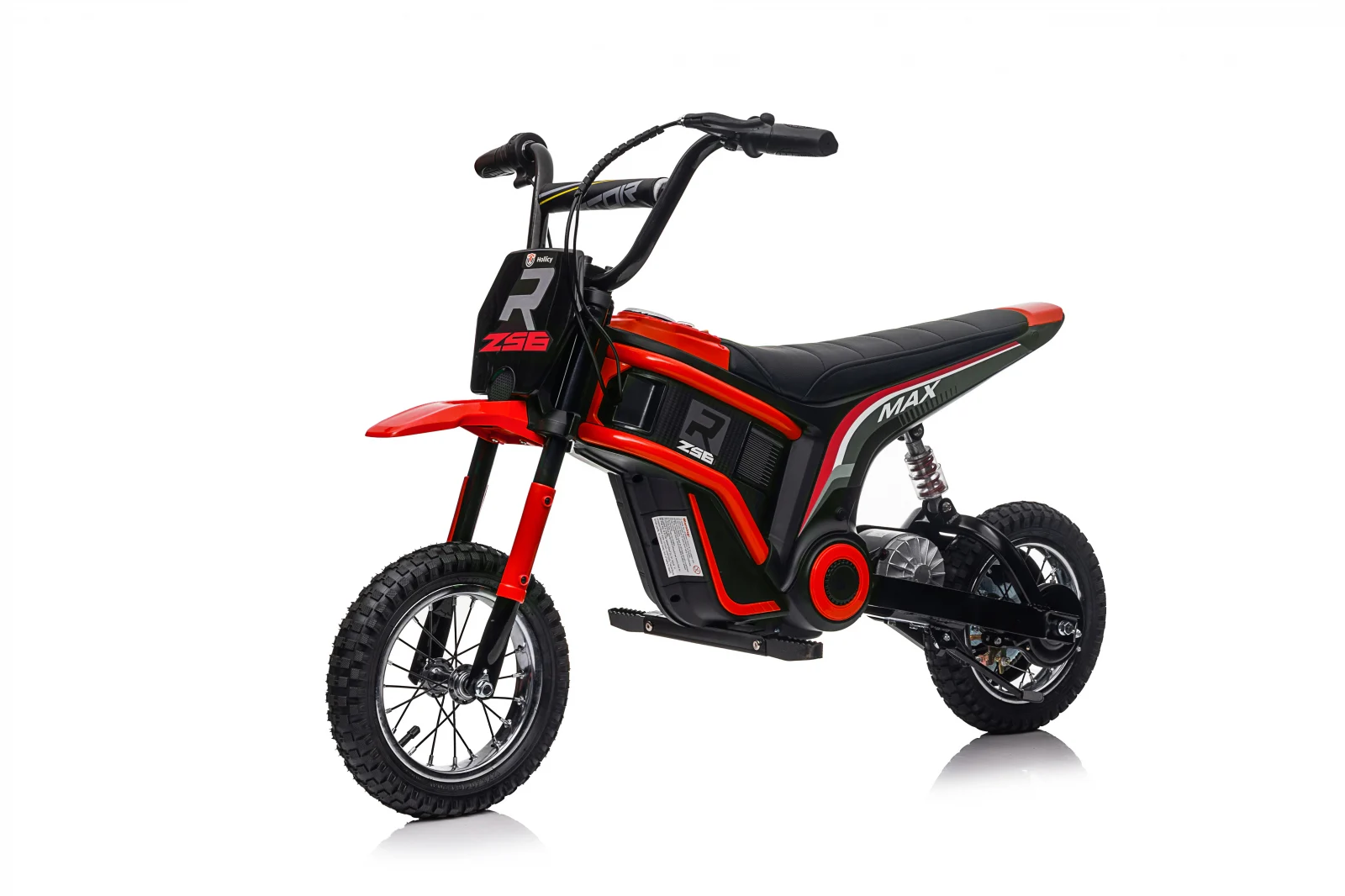 Elektriline laste mootorratas, enduro tüüpi, vanuses 5-10 aastat, 350W, 24V, punane