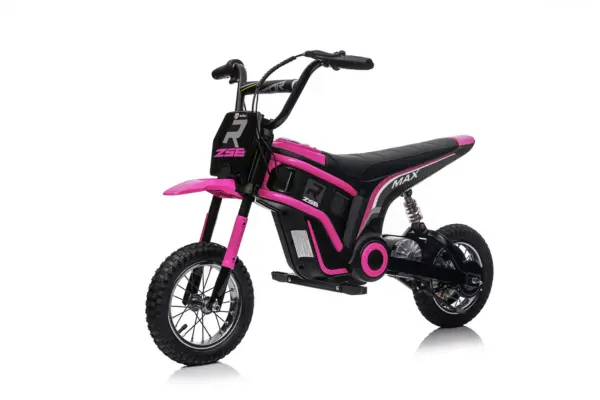 Elektriline laste mootorratas, enduro tüüpi, vanuses 5-10 aastat, 350W, 24V, roosa