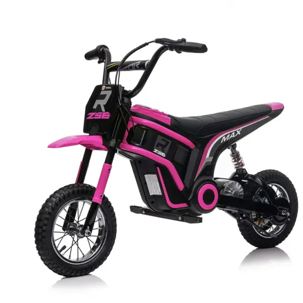 Elektriline laste mootorratas, enduro tüüpi, vanuses 5-10 aastat, 350W, 24V, roosa