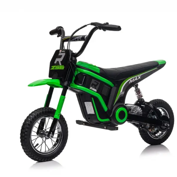 Elektriline laste mootorratas, enduro tüüpi, vanuses 5-10 aastat, 350W, 24V, roheline