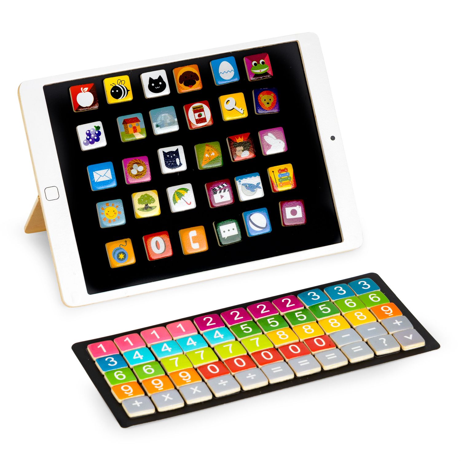 ECOTOYS puidust magnetiline õppetahvel-tablet lastele - Pilt 2