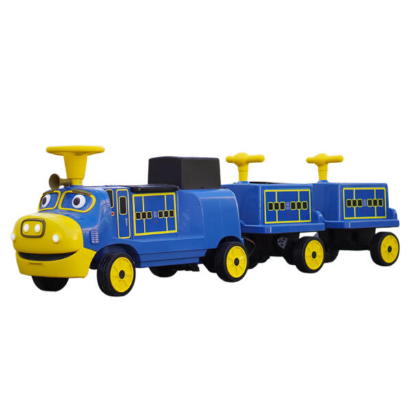 CHUGGINGTON elektriline sõiduke-rong 2 lisavaguniga, 4 lapsele, 12V 180W, pehmed rattad, sinine