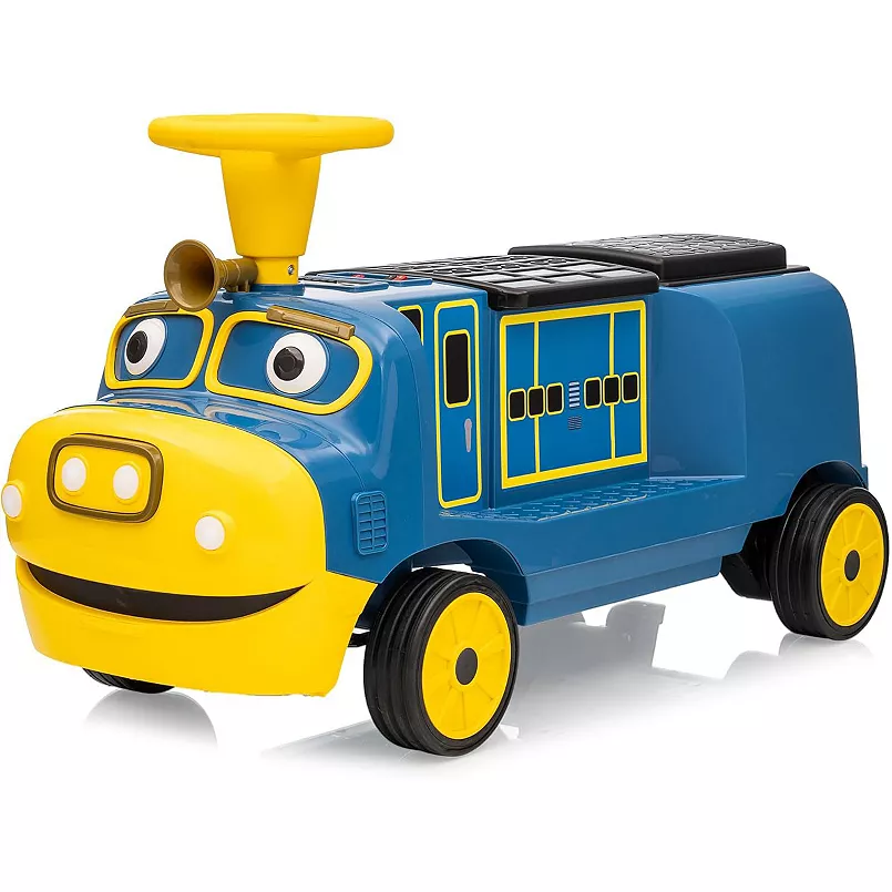 CHUGGINGTON elektriline sõiduke-rong 2 lapsele, vanuses 3-6 aastat, 12V 90W, pehmed rattad, sinine