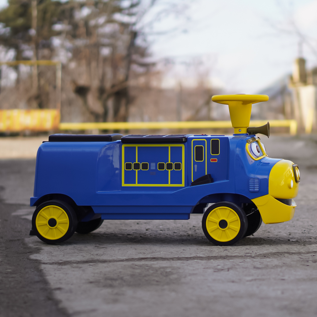 CHUGGINGTON elektriline sõiduke-rong 2 lapsele, vanuses 3-6 aastat, 12V 90W, pehmed rattad, sinine - Pilt 5