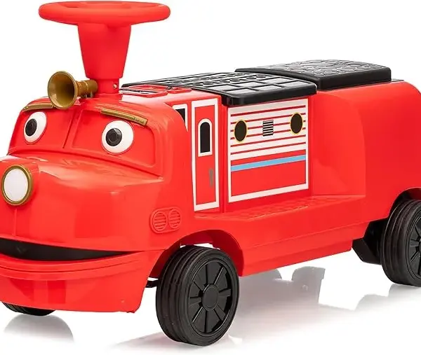 CHUGGINGTON elektriline sõiduke-rong 2 lapsele, vanuses 3-6 aastat, 12V 90W, pehmed rattad, punane