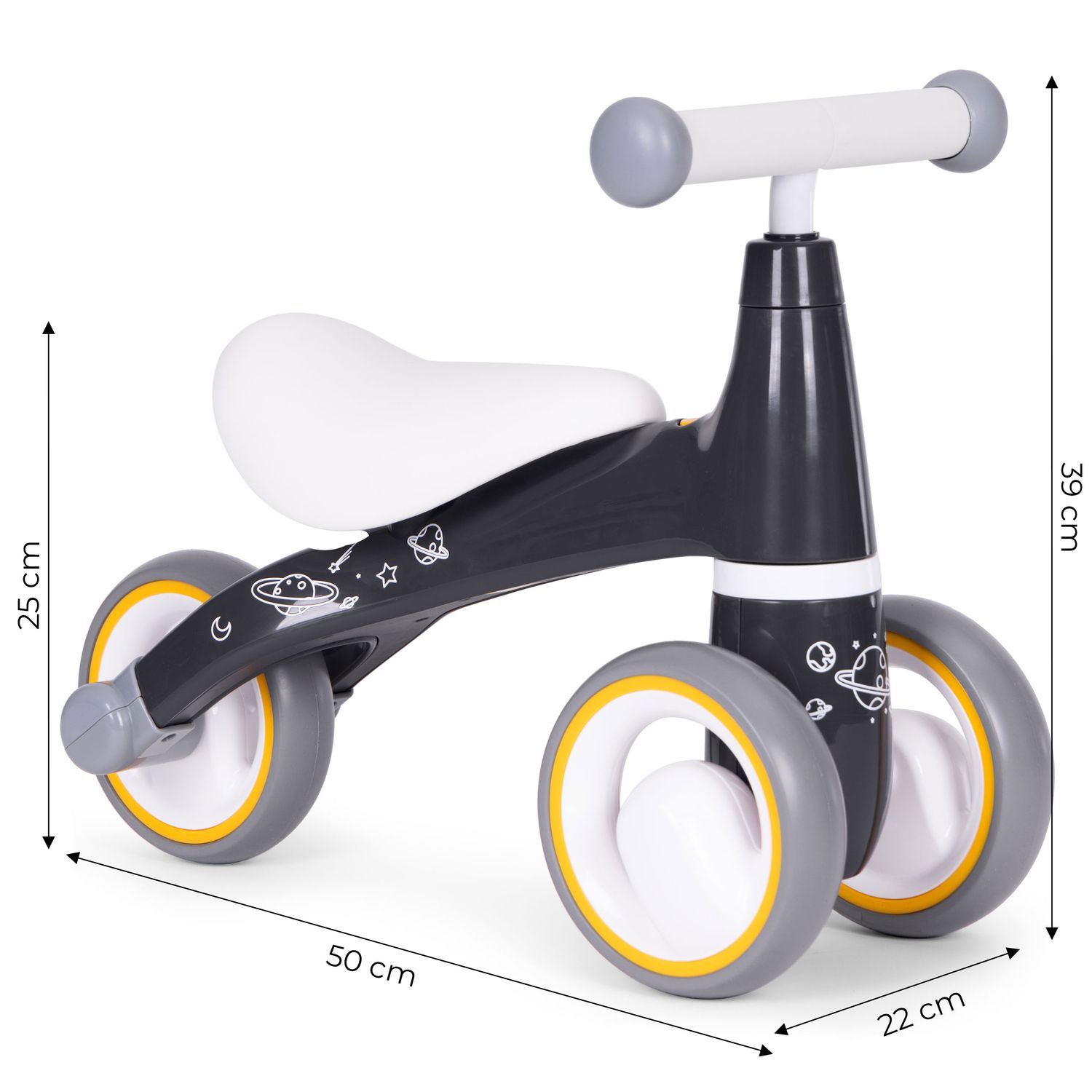 ECOTOYS tasakaalujalgratas lastele, EVA-rattad, "Kosmos" motiiv - Pilt 7