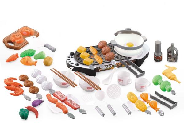 Mini grillikomplekt köögitarvikutega lastele