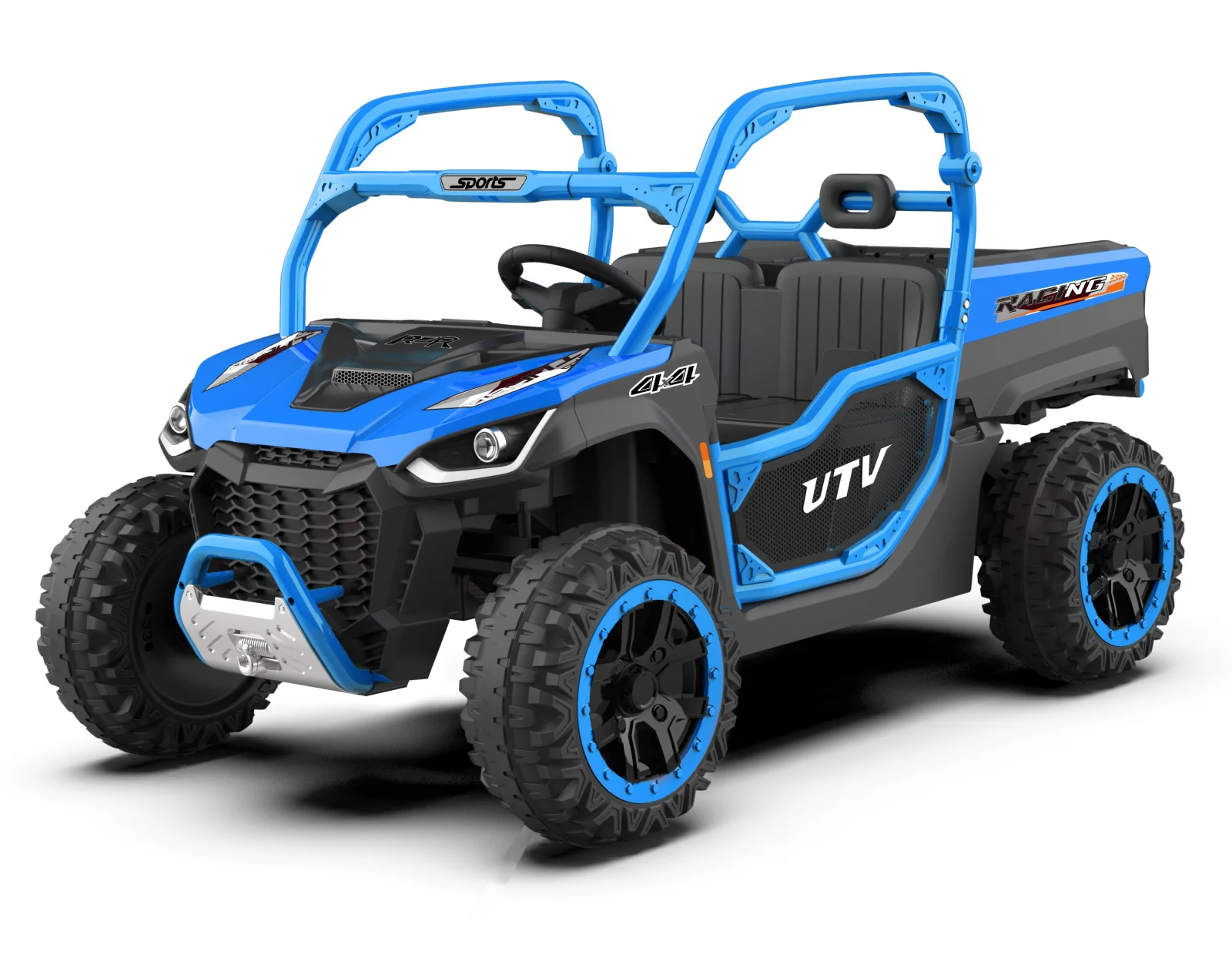Elektriline lasteUTV Ranger 4x4, 2 istekohta, 300W 24V, Premium, sinine