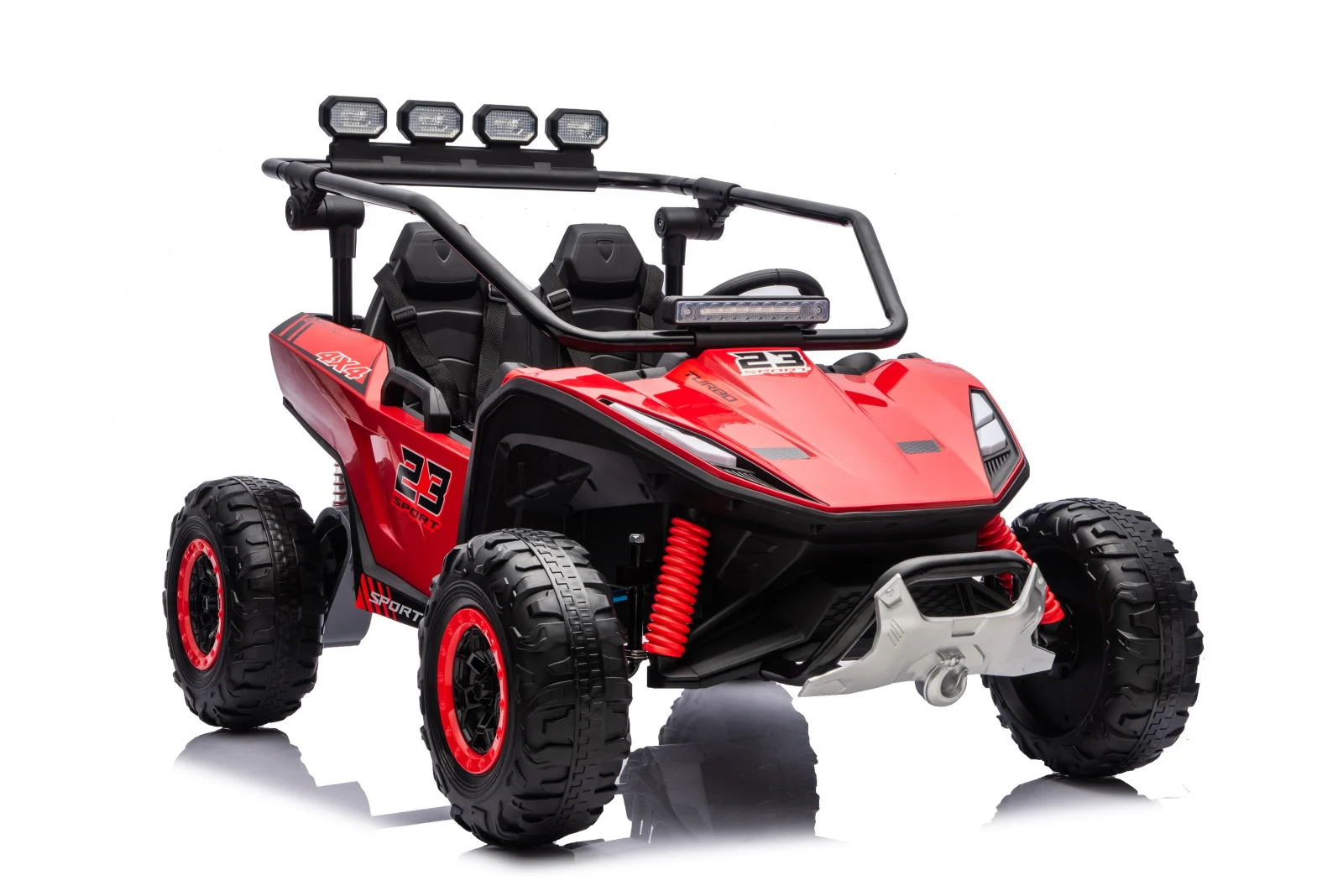 Vector V2 Dune-Buggy elektriline UTV 2 lapsele, 220W, 12V, EVA-rattad, ökonahk, Premium, punane - Pilt 3