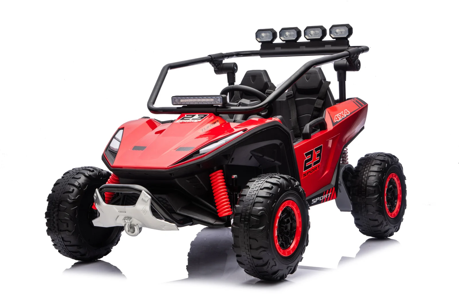 Vector V2 Dune-Buggy elektriline UTV 2 lapsele, 220W, 12V, EVA-rattad, ökonahk, Premium, punane - Pilt 4
