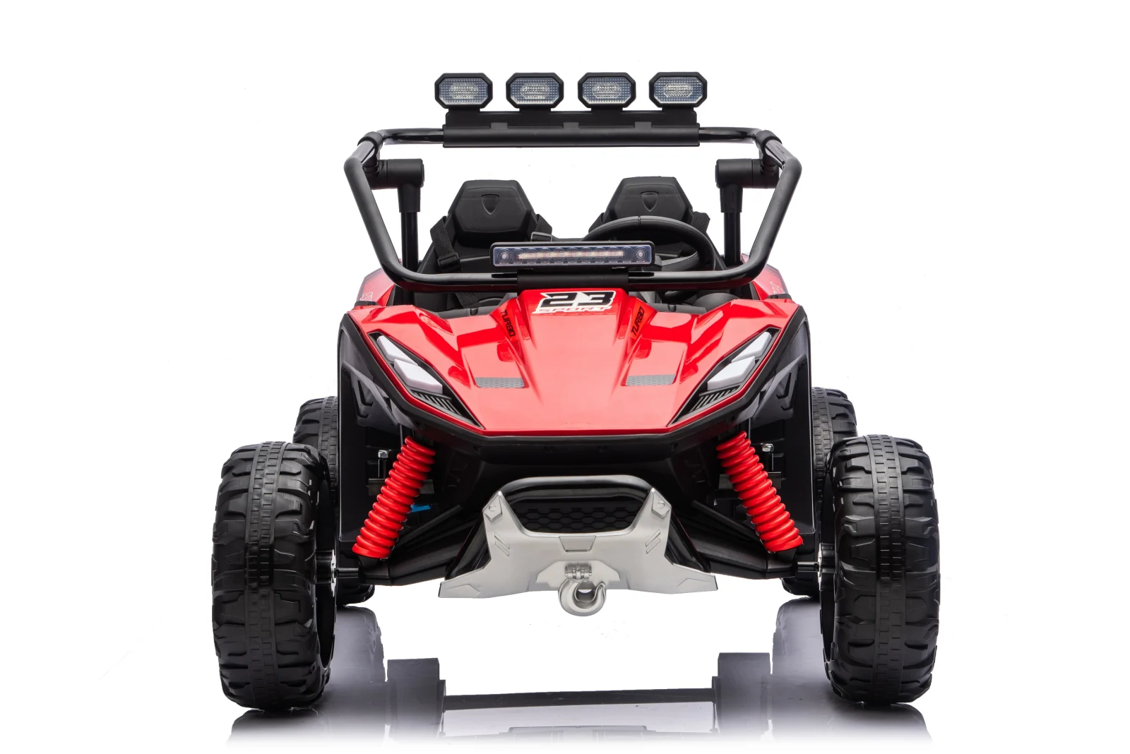 Vector V2 Dune-Buggy elektriline UTV 2 lapsele, 220W, 12V, EVA-rattad, ökonahk, Premium, punane