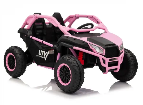 Elektriline laste UTV Dune-Buggy SPORT, 2 istekohta, 800W, 24V 10Ah, 4x4, premium, roosa