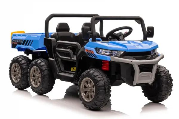 Elektriline lasteUTV Farm Tractor 6x6, 2 lapsele, 180W, 12V, premium, sinine