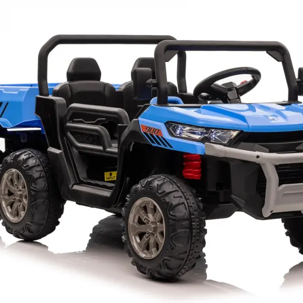 Elektriline lasteUTV Farm Tractor 6x6, 2 lapsele, 180W, 12V, premium, sinine